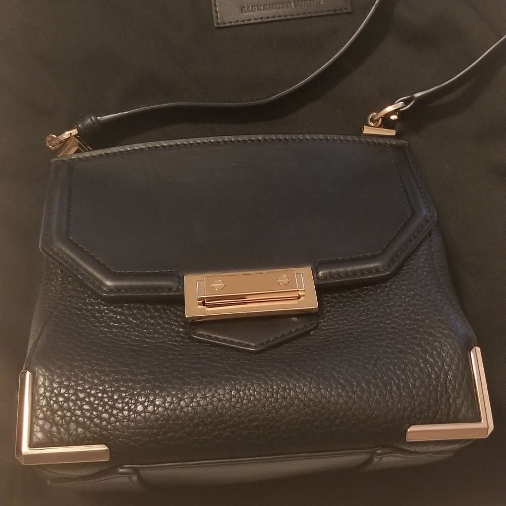 Alexander Wang Black Rosegold Marion Handbag